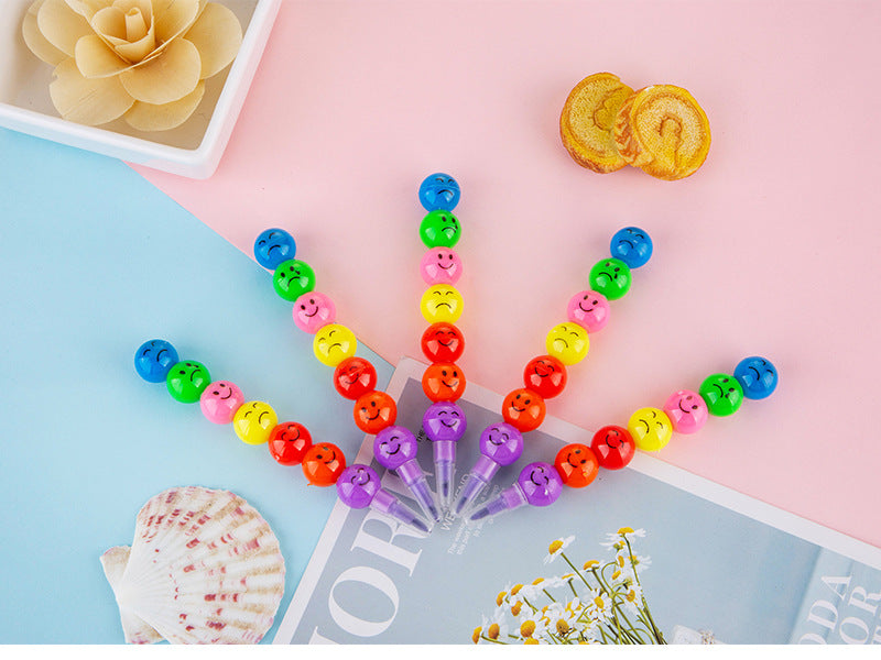 Wholesale Plastic Candied Haws 7 Color Crayon Graffiti Pen